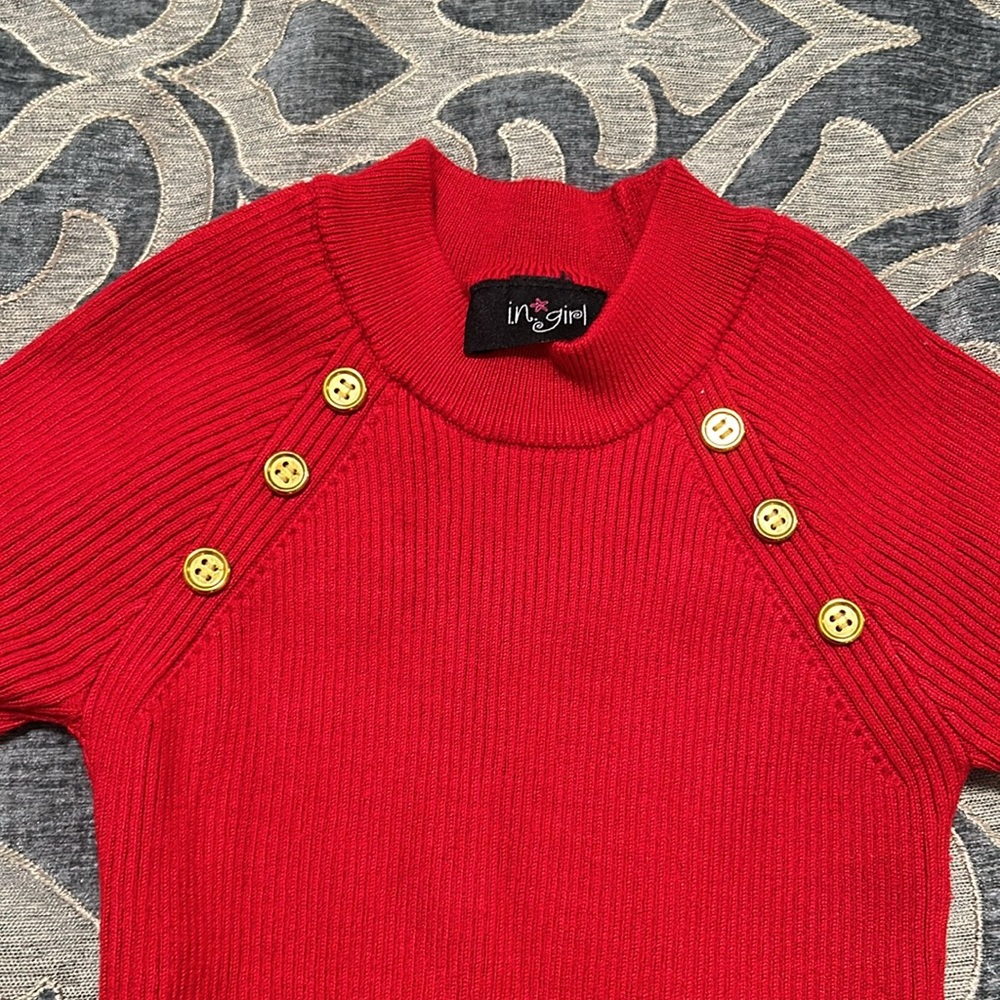 Raglan Sleeve Button Detailed Sweater Dress - Picture 2 of 3